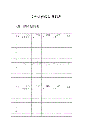 文件证件收发登记表.docx