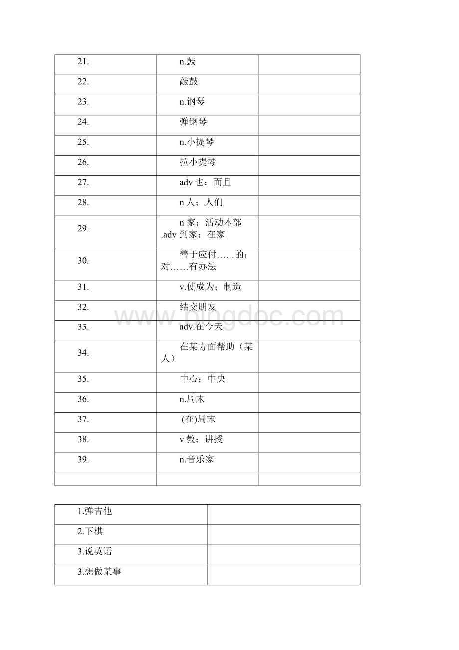 人教版七下unit1单词+短语+句型默写版含答案.docx_第2页