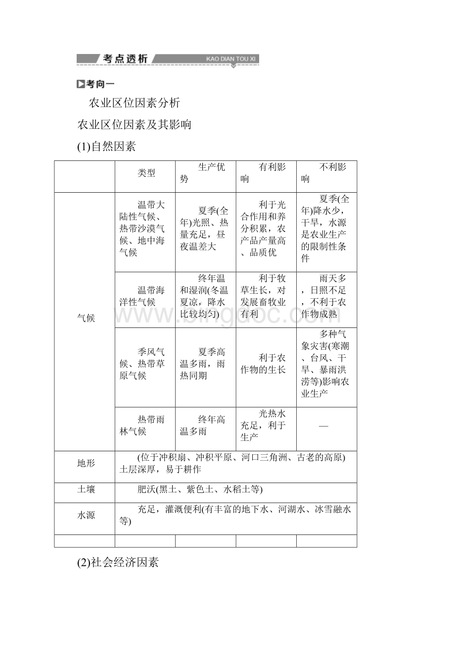 推荐学习高考地理大一轮复习第八章农业地域的形成与发展第18讲农业的区位选择试题.docx_第3页