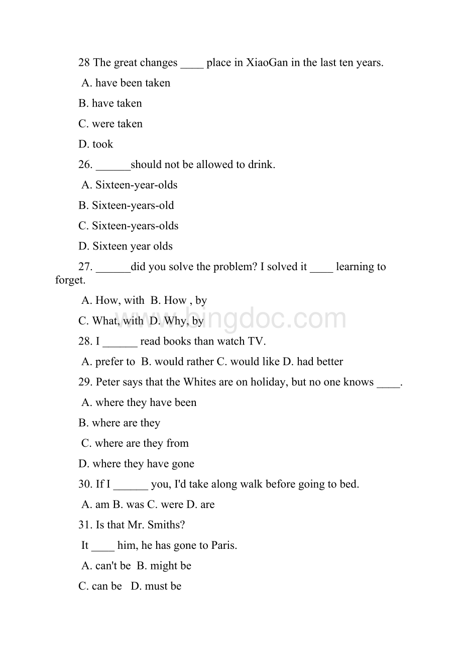 九年级英语月考试题.docx_第2页