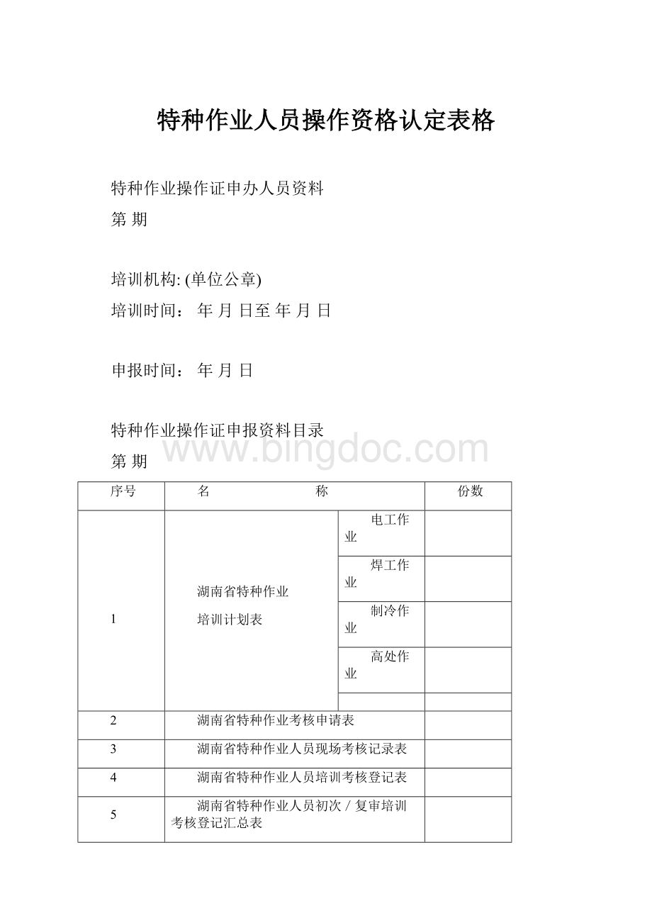 特种作业人员操作资格认定表格.docx_第1页