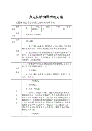 少先队活动课活动方案.docx