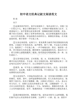 初中语文经典记叙文阅读范文.docx