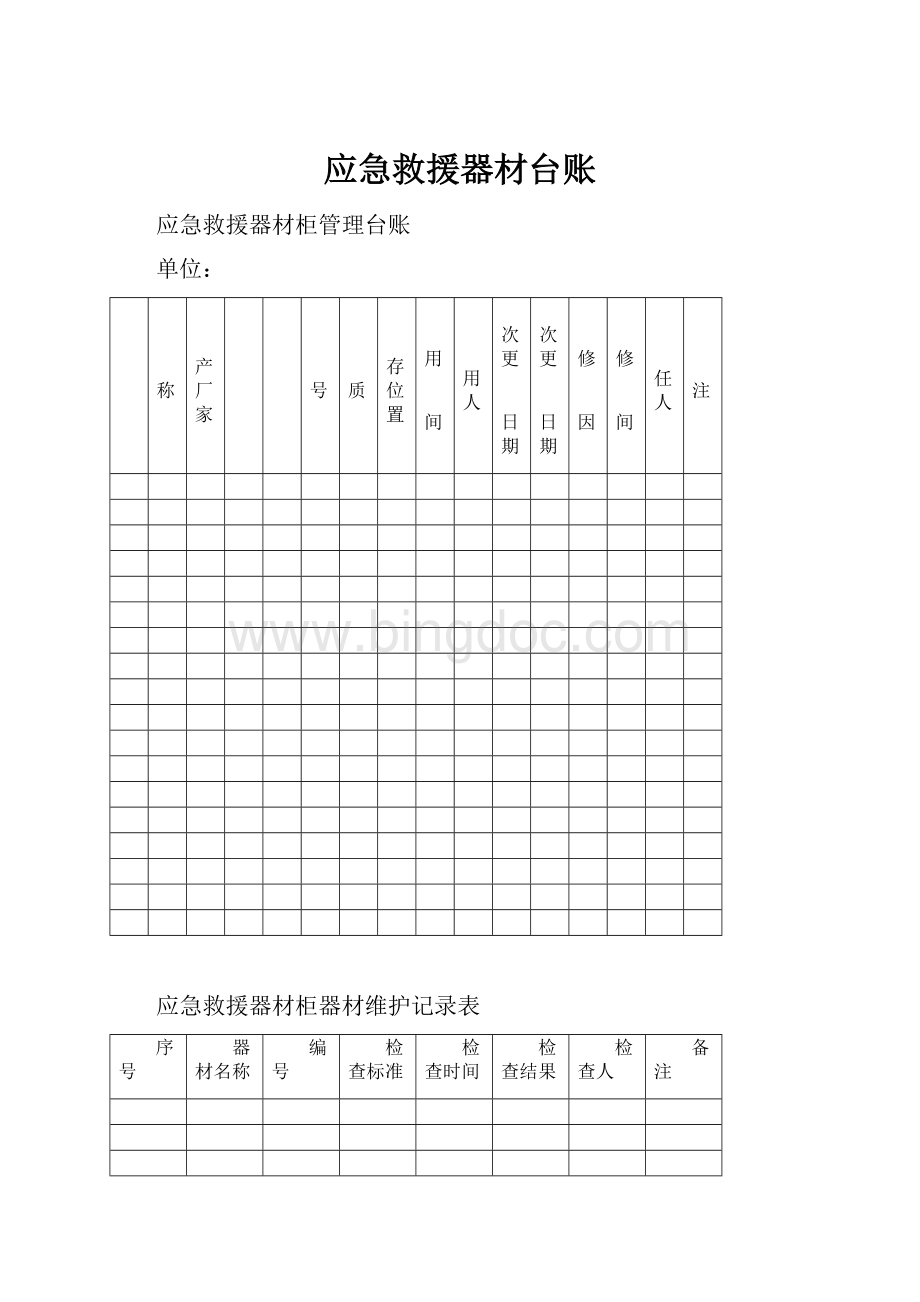 应急救援器材台账.docx