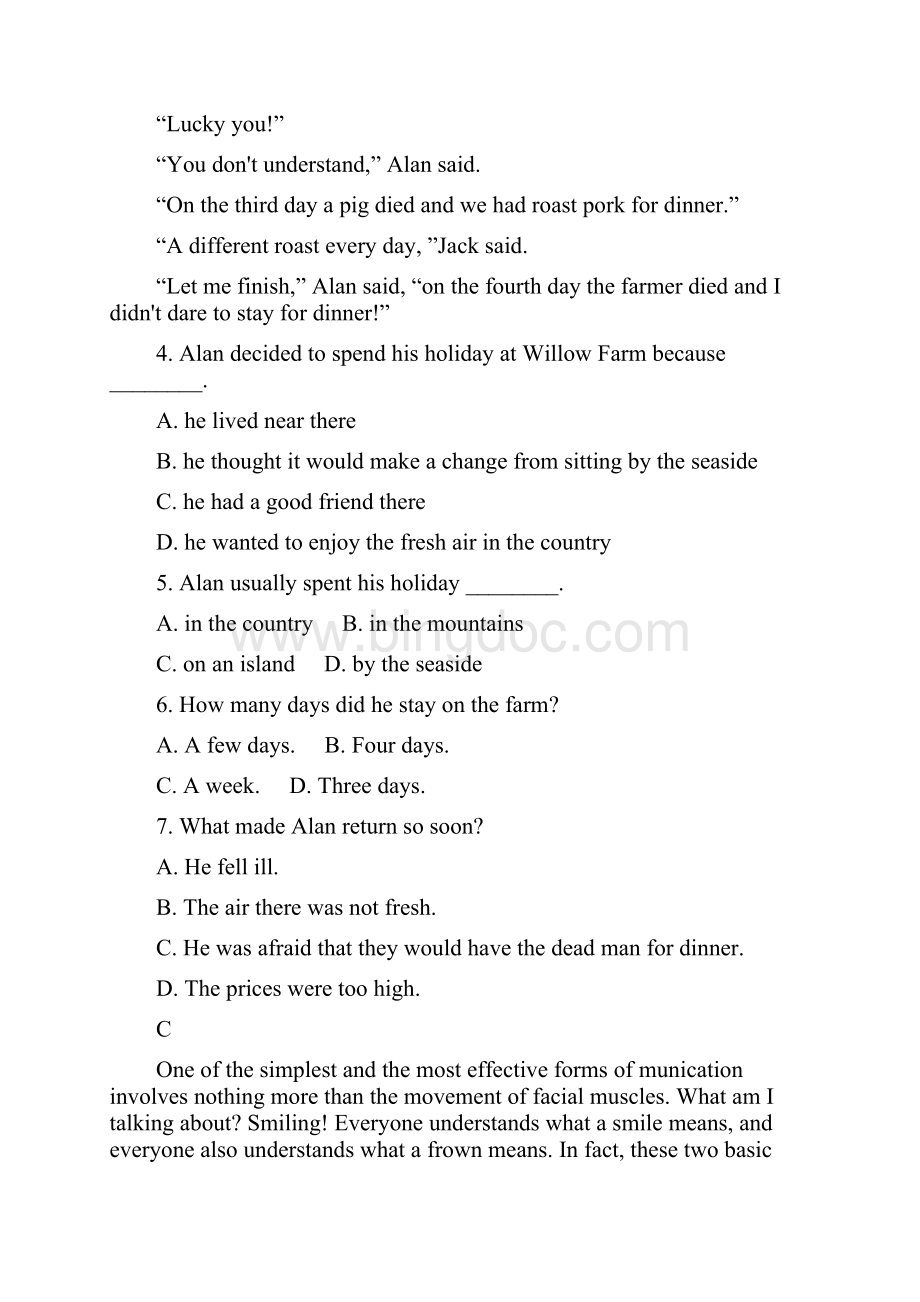 高二英语上学期第二学段考试试题.docx_第3页