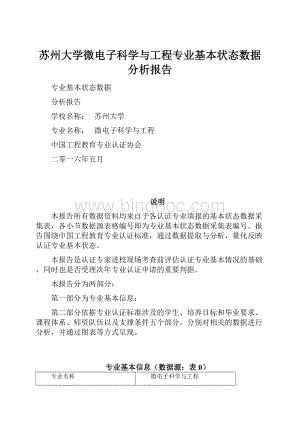 苏州大学微电子科学与工程专业基本状态数据分析报告.docx