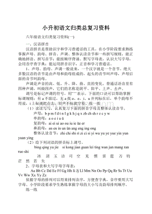 小升初语文归类总复习资料.docx