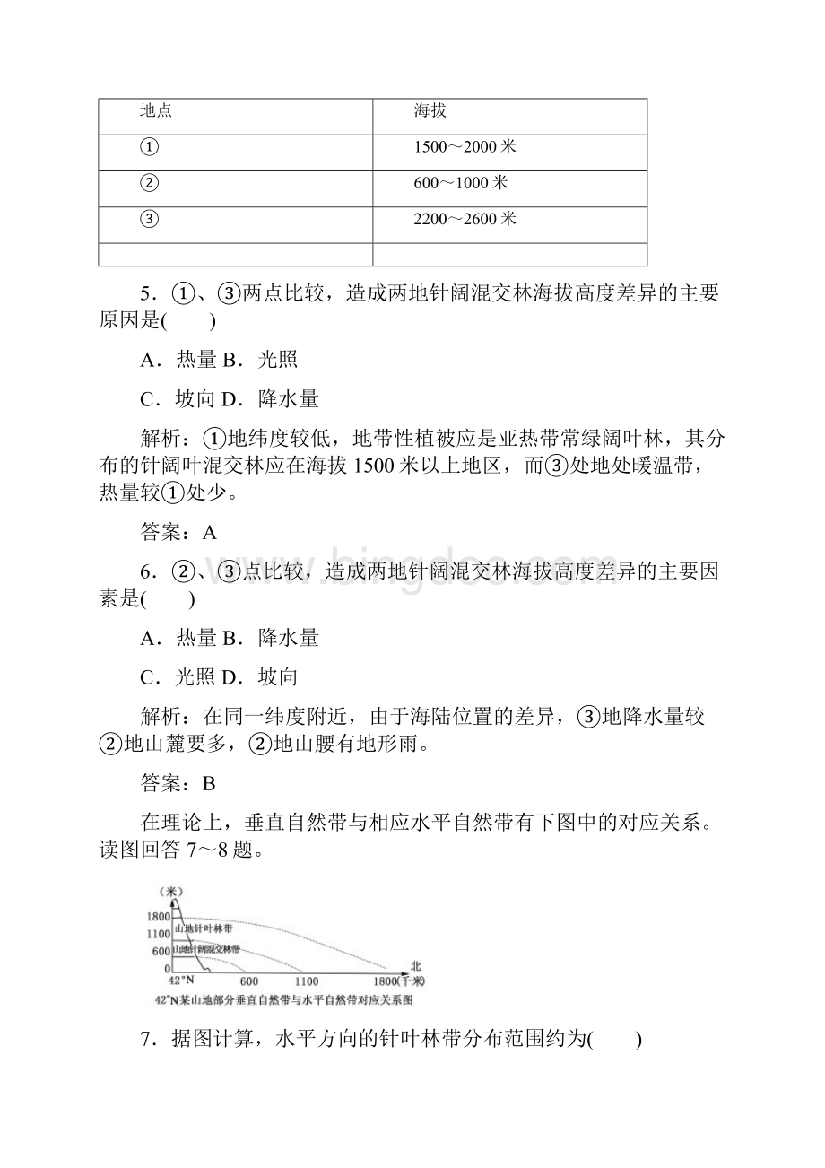 湘教版高中地理必修1综合测试3.docx_第3页