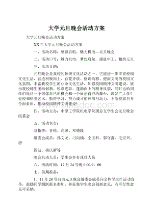 大学元旦晚会活动方案.docx