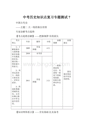 中考历史知识点复习专题测试7.docx