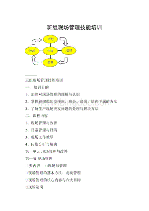 班组现场管理技能培训.docx