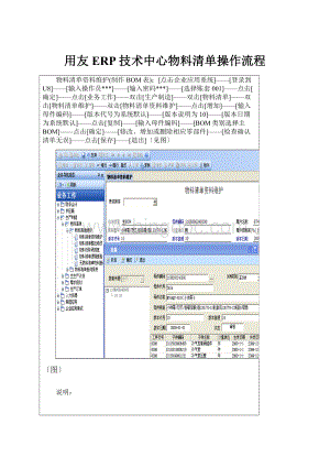 用友ERP技术中心物料清单操作流程.docx