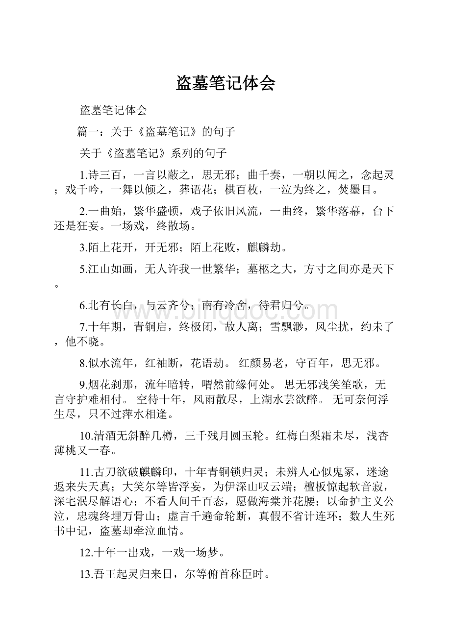 盗墓笔记体会.docx_第1页