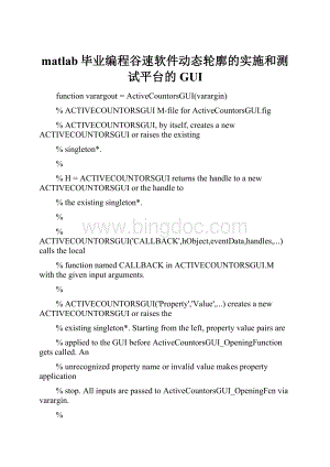 matlab毕业编程谷速软件动态轮廓的实施和测试平台的GUI.docx