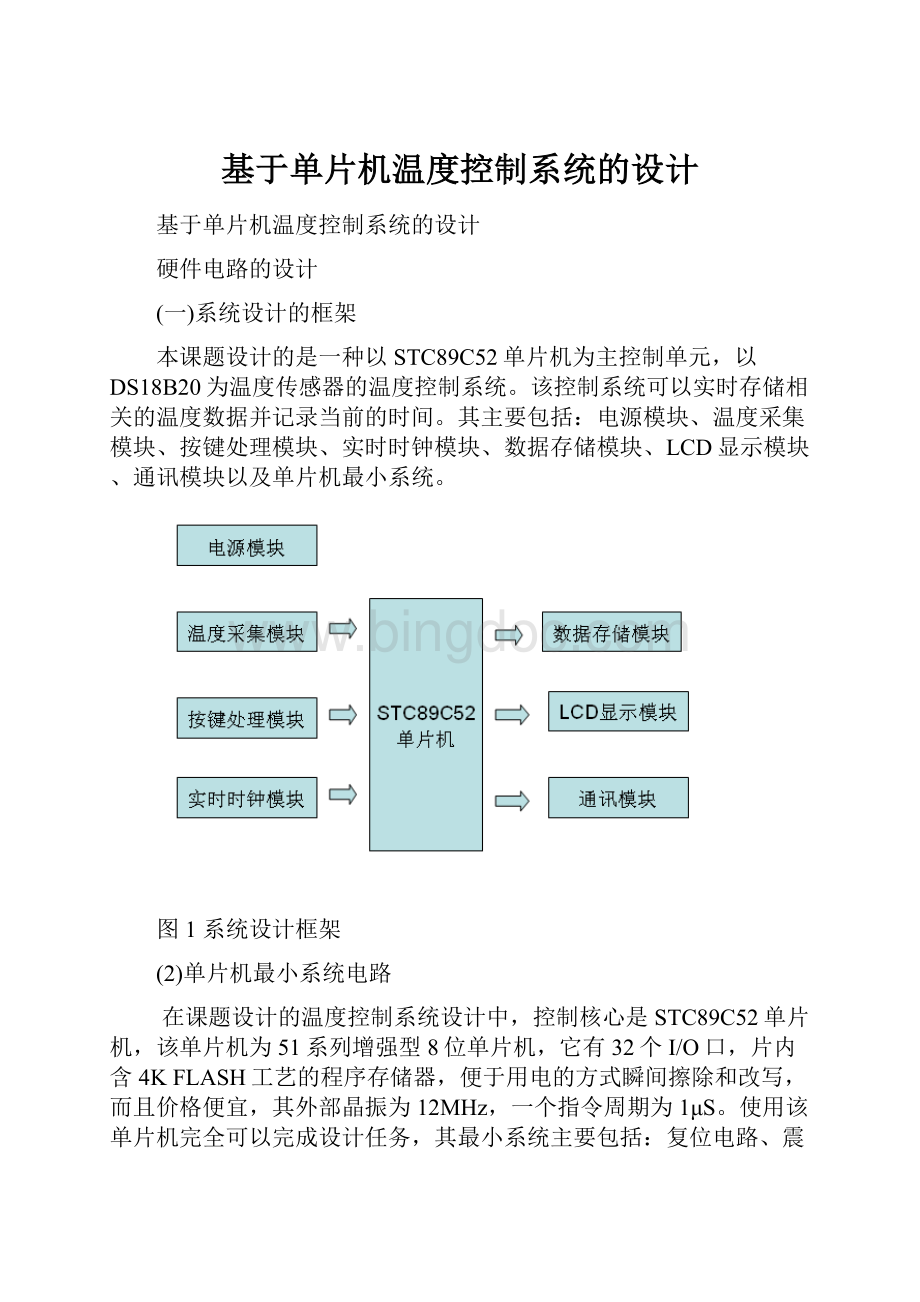 基于单片机温度控制系统的设计.docx