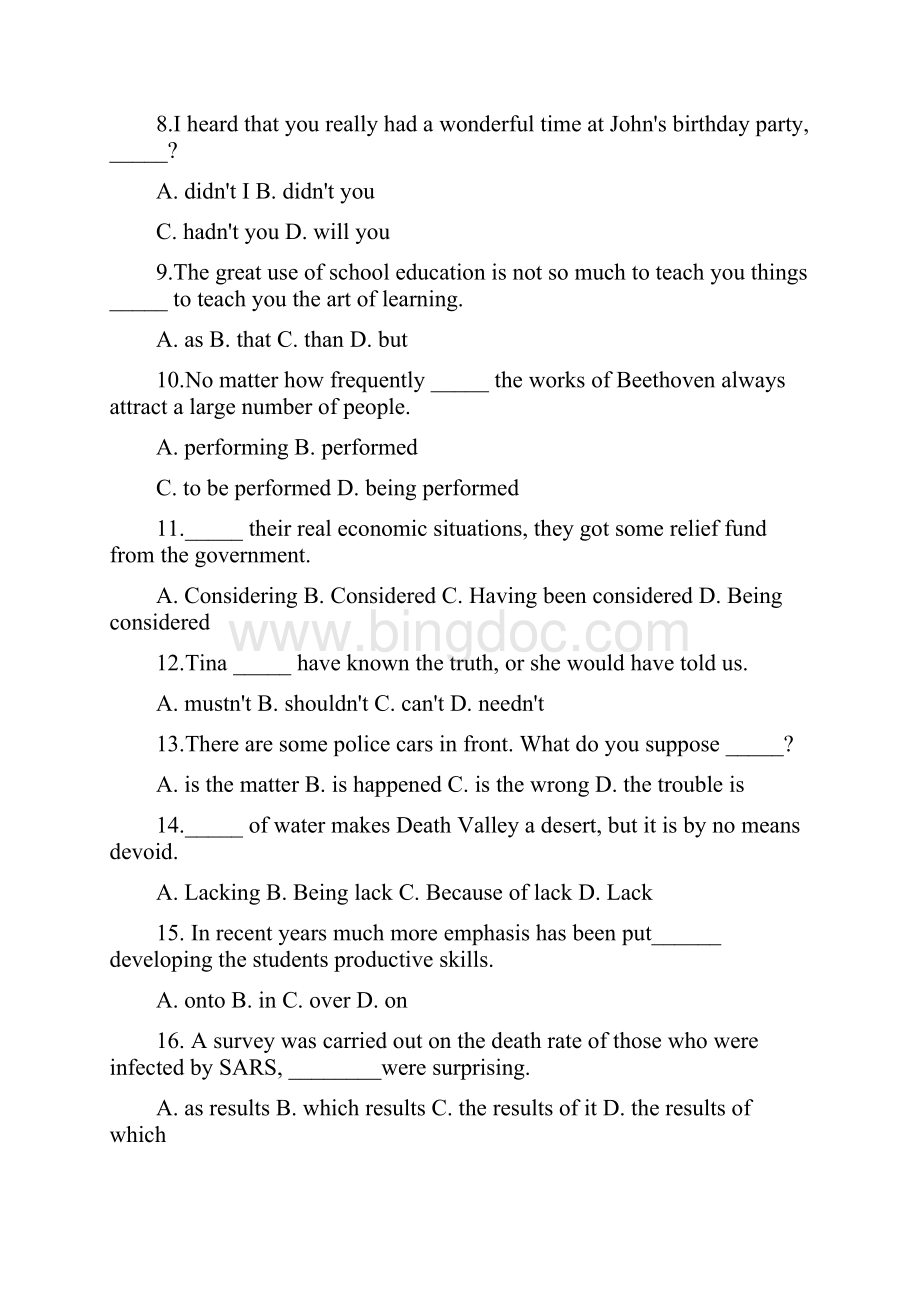 高中英语语法练习题考试必备带解析答案.docx_第2页