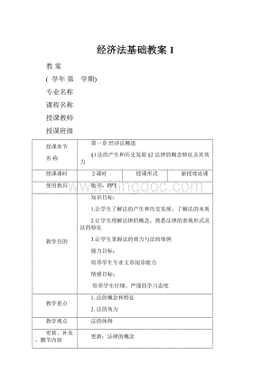 经济法基础教案 1.docx