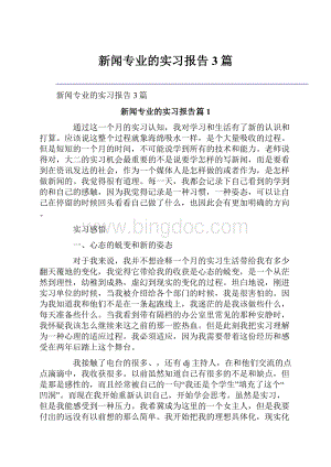 新闻专业的实习报告3篇.docx