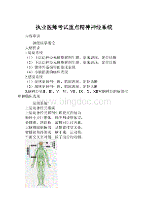 执业医师考试重点精神神经系统.docx