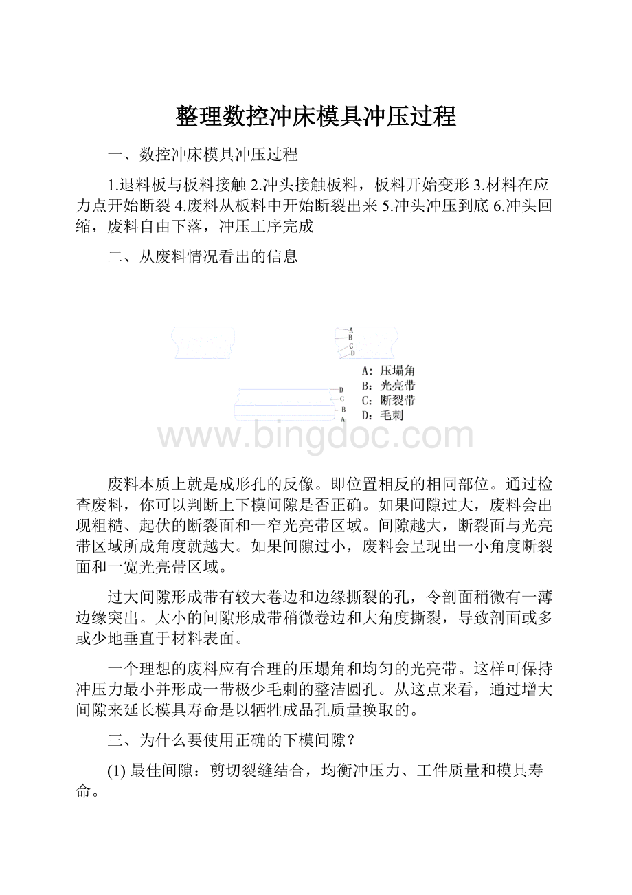 整理数控冲床模具冲压过程.docx