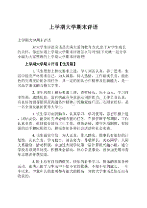 上学期大学期末评语.docx