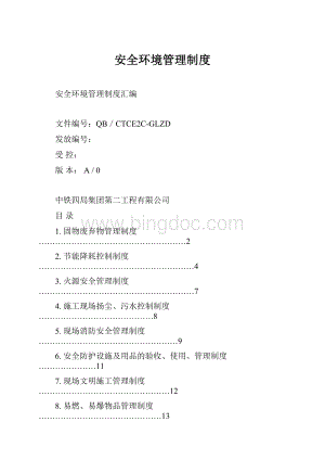 安全环境管理制度.docx