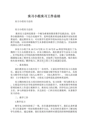 实习小组实习工作总结.docx