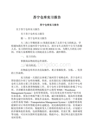 苏宁仓库实习报告.docx