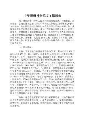 中学调研报告范文4篇精选.docx