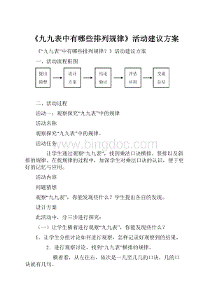 《九九表中有哪些排列规律》活动建议方案.docx