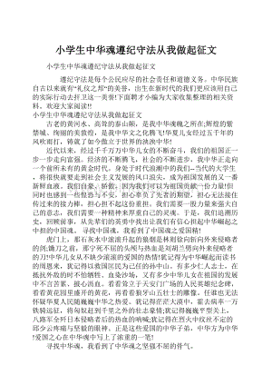 小学生中华魂遵纪守法从我做起征文.docx