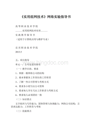 《实用组网技术》网络实验指导书.docx