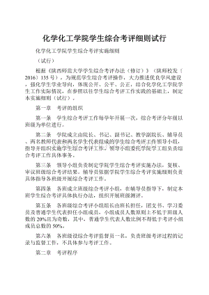 化学化工学院学生综合考评细则试行.docx