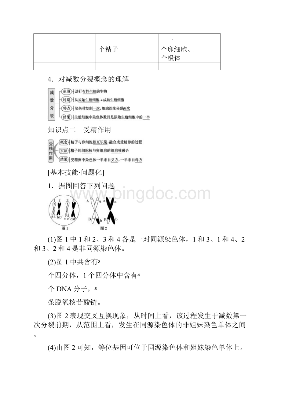 19版高考生物一轮复习第四单元细胞的生命历程第三讲减数分裂与受精作用精选教案.docx_第3页