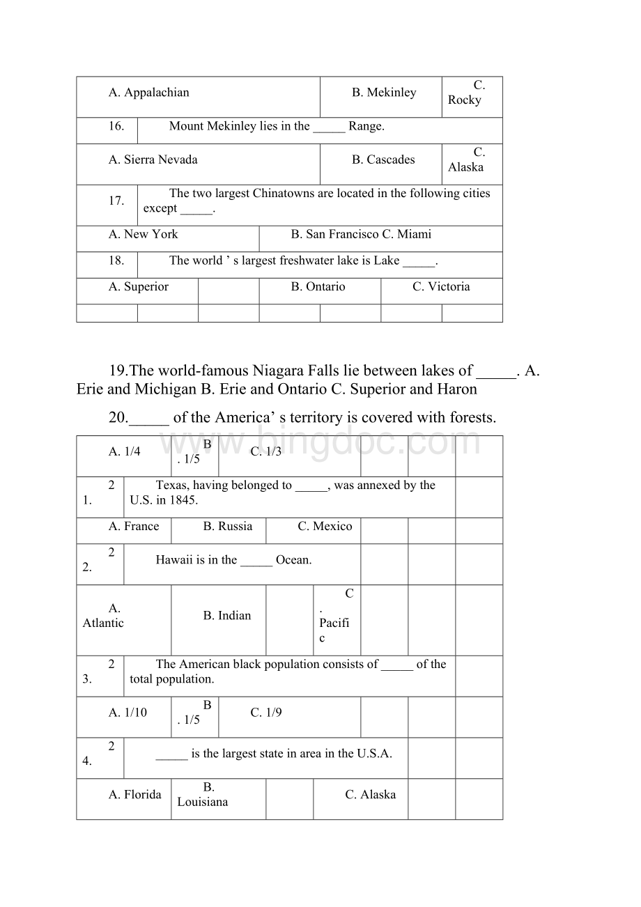 完整版英语考研英美概况模拟题及答案docx.docx_第3页