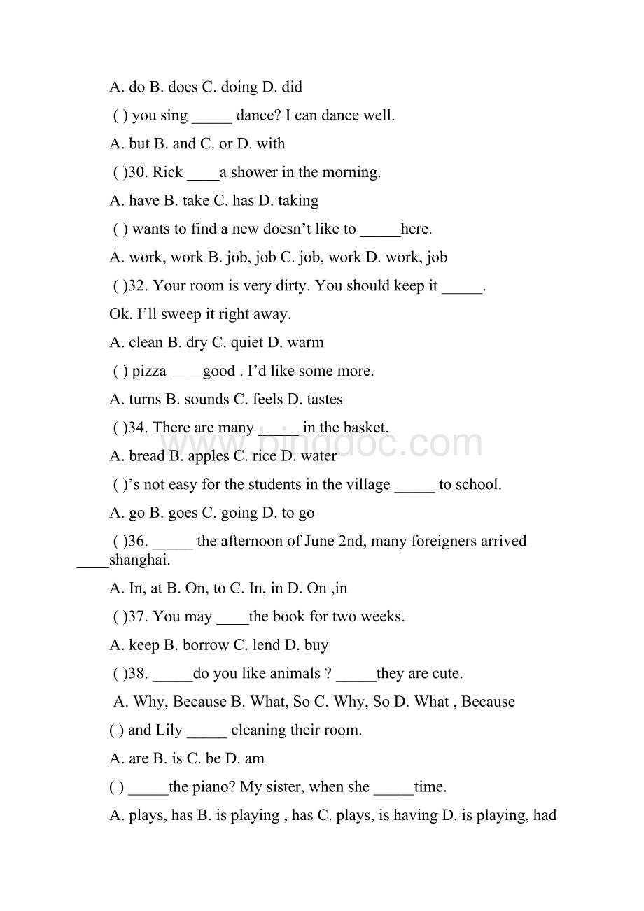 人教版七年级英语下册期末试题及答案.docx_第3页