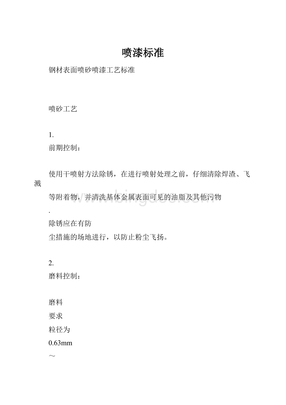 喷漆标准.docx