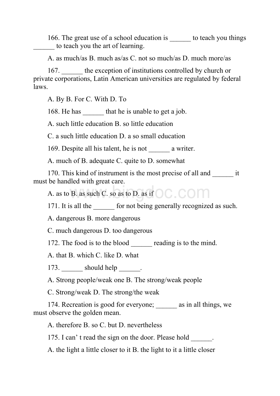 同等学力英语语法专项练习题及答案解析六.docx_第3页