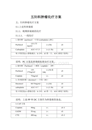 五妇科肿瘤化疗方案.docx