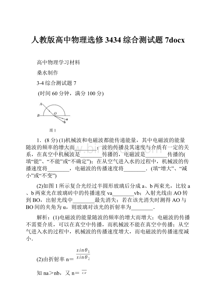 人教版高中物理选修3434综合测试题7docx.docx_第1页