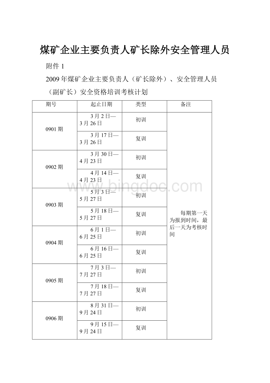 煤矿企业主要负责人矿长除外安全管理人员.docx