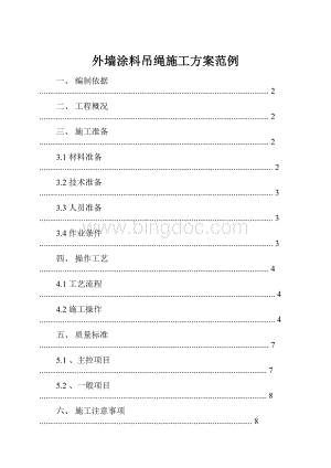 外墙涂料吊绳施工方案范例.docx