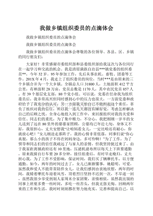 我做乡镇组织委员的点滴体会.docx