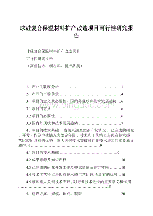 球硅复合保温材料扩产改造项目可行性研究报告.docx