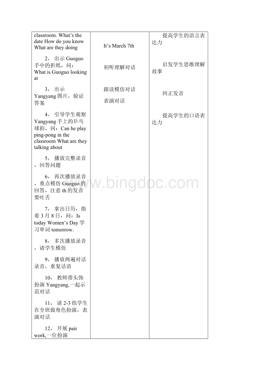 北京版三年级英语下册教案unit1springis.docx_第3页