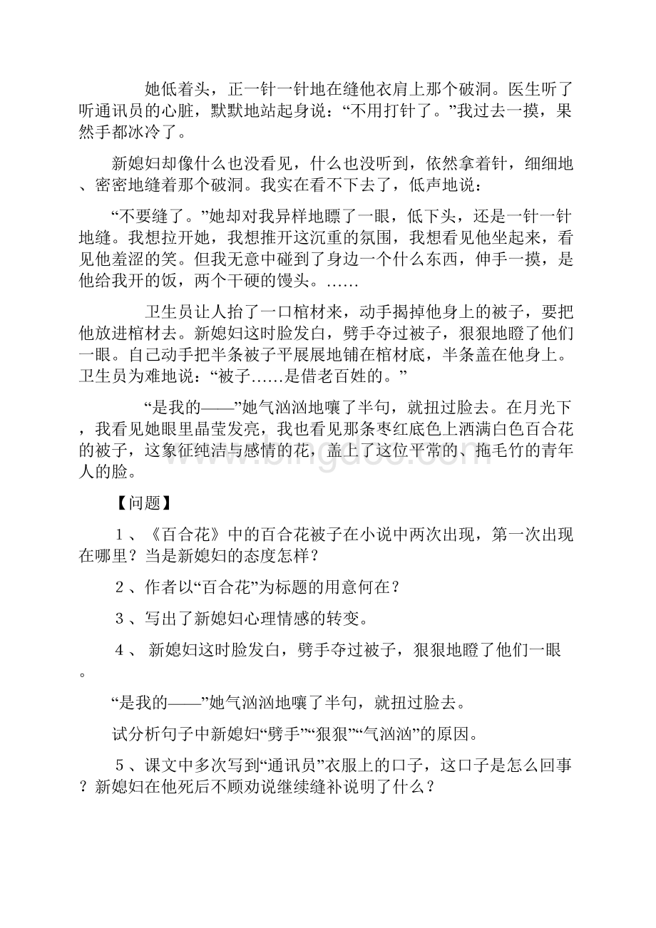 最新精品备课苏教版 九年级语文上册 14《小说家谈小说》综合能力测试题.docx_第3页