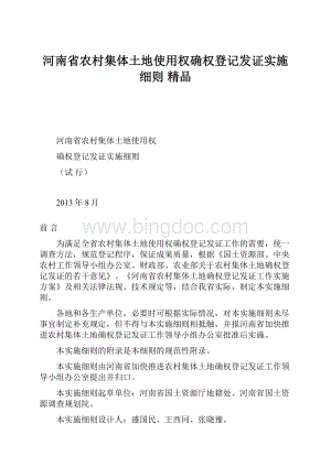 河南省农村集体土地使用权确权登记发证实施细则 精品.docx