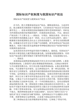 国际知识产权制度与我国知识产权法.docx