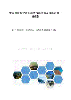 中国焦炭行业市场现状市场供需及价格走势分析报告.docx