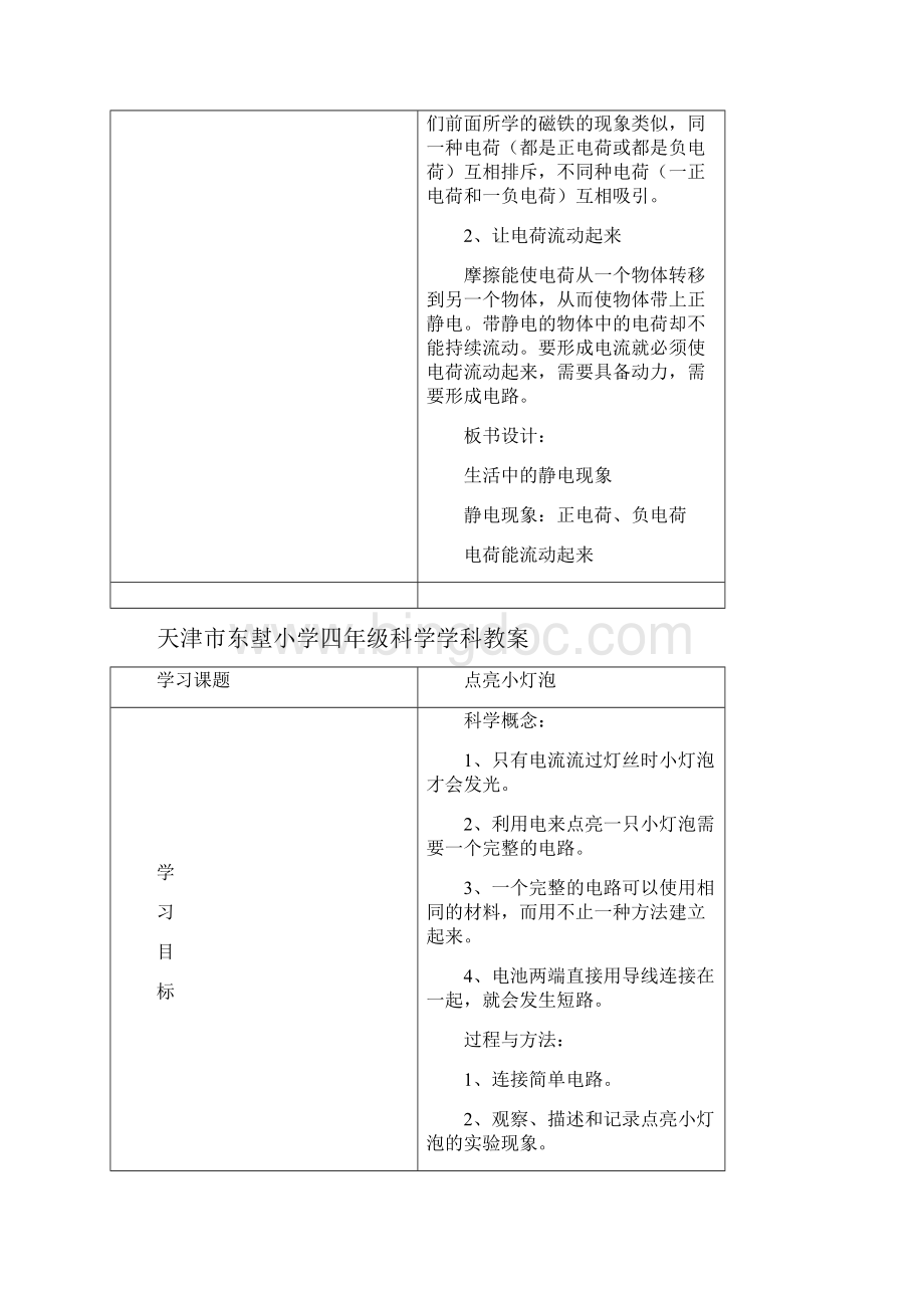 人教版小学四年级科学下册教案.docx_第3页